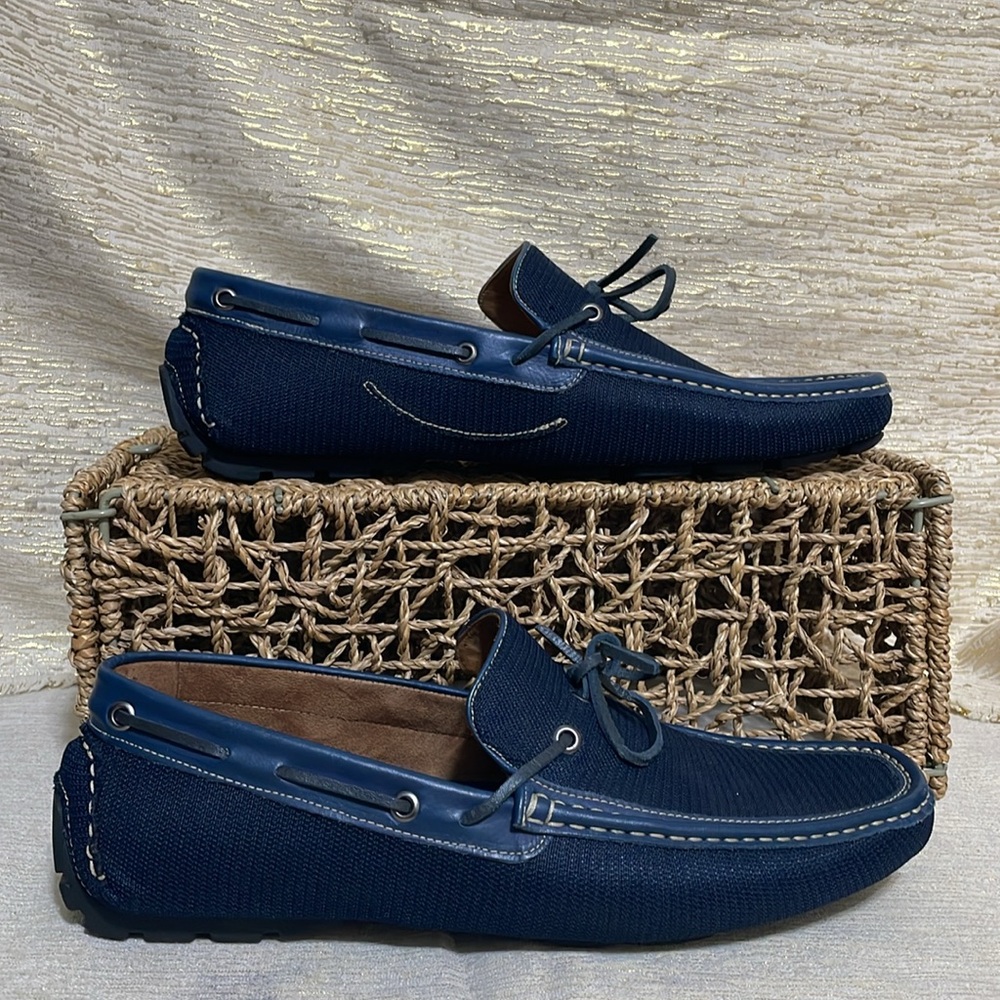 Donald J Pliner DADEN Navy Shoes Sz 12M